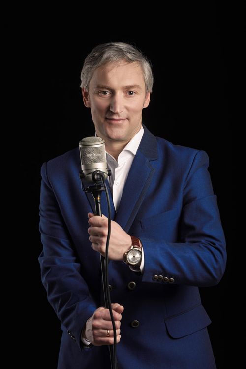 Elegant gentleman singing