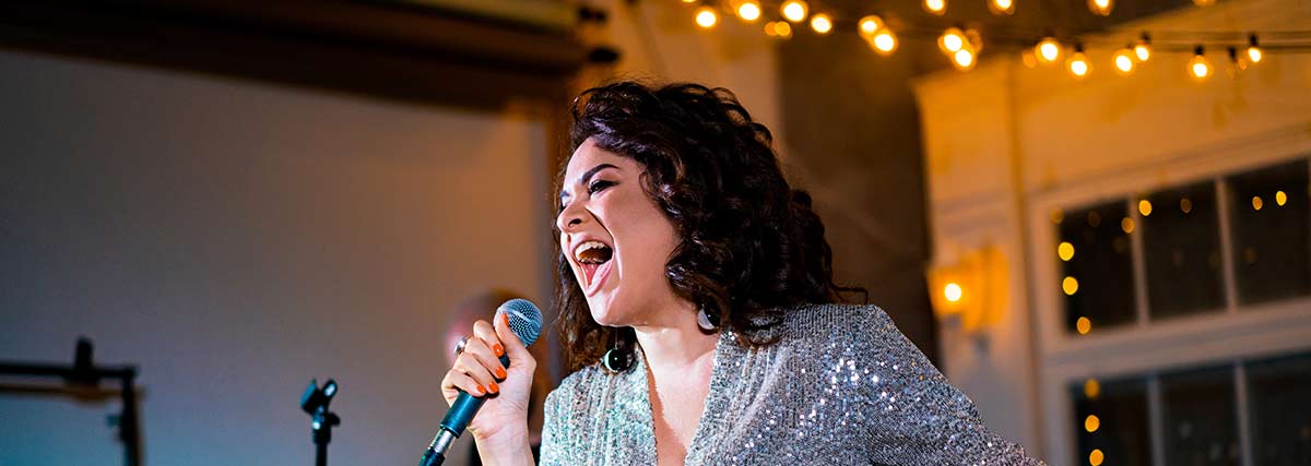 woman performing live