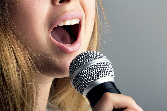 Woman singing